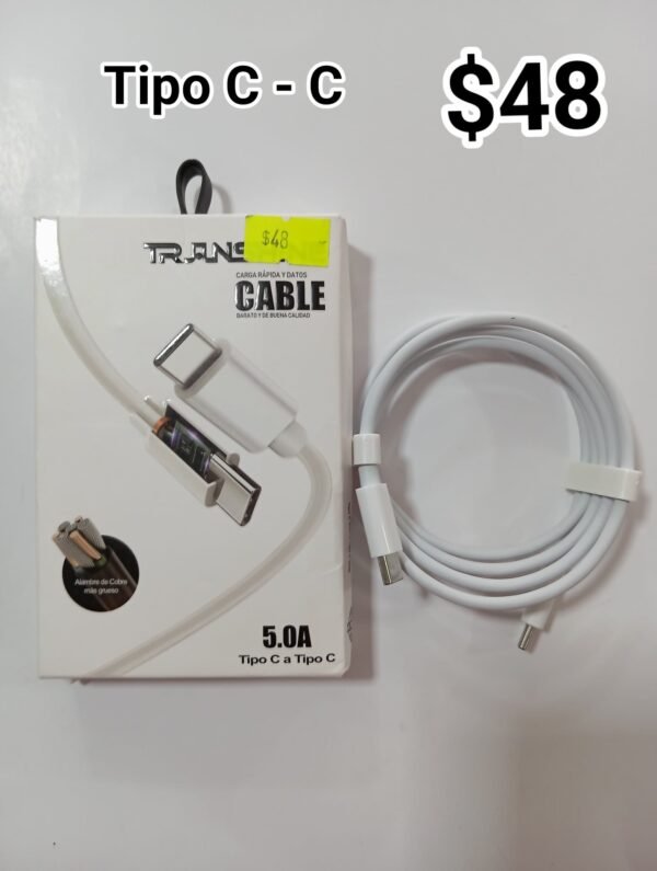 Cable de carga rápida y datos tipo C a C, CT-6672-1 TRANSHINE